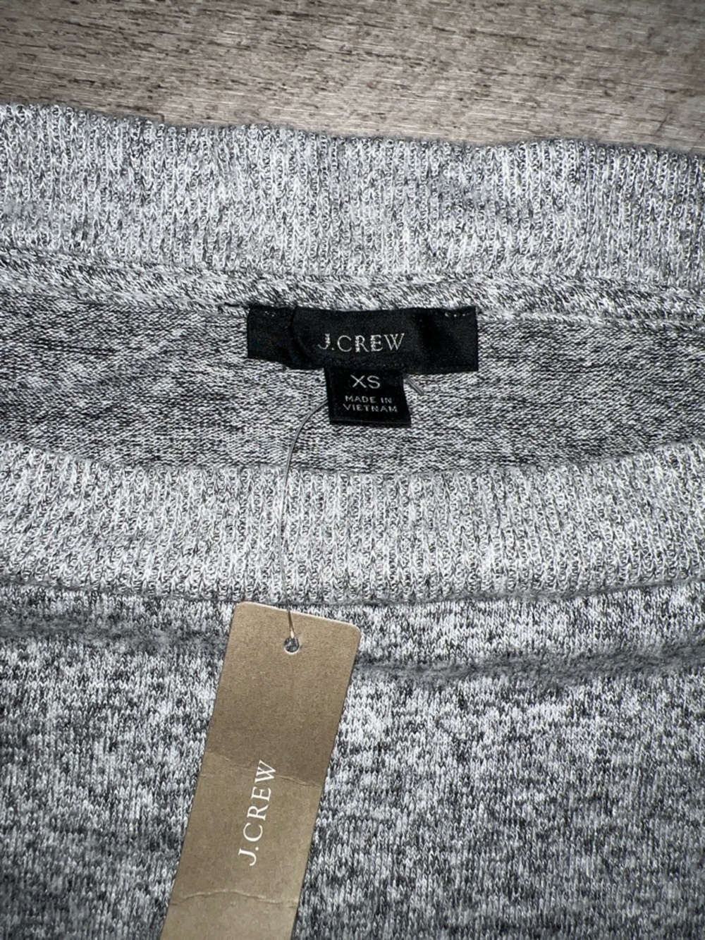 NEW J. Crew Heather Gray Sweater with Button Details - Picture 3 of 6